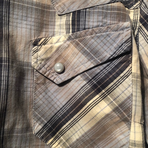 🍒3/30$.LEVI'S RED TAB Plaid Long Sleeve Shirt. Size M (12-14 yrs) - Picture 4 of 8